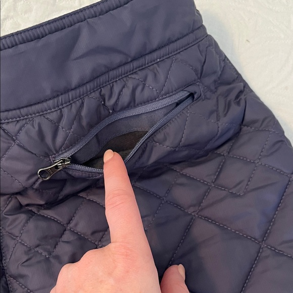 The North Face Oh Dee Oh Quilted Greystone Blue Primaloft Snap-Up Skirt, Size 4 - Picture 6 of 6